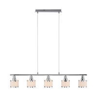 PENDELLEUCHTE Eisen Chrom, höhenverstellbar, 90 cm - Silberfarben, Metall (90/10/120cm)