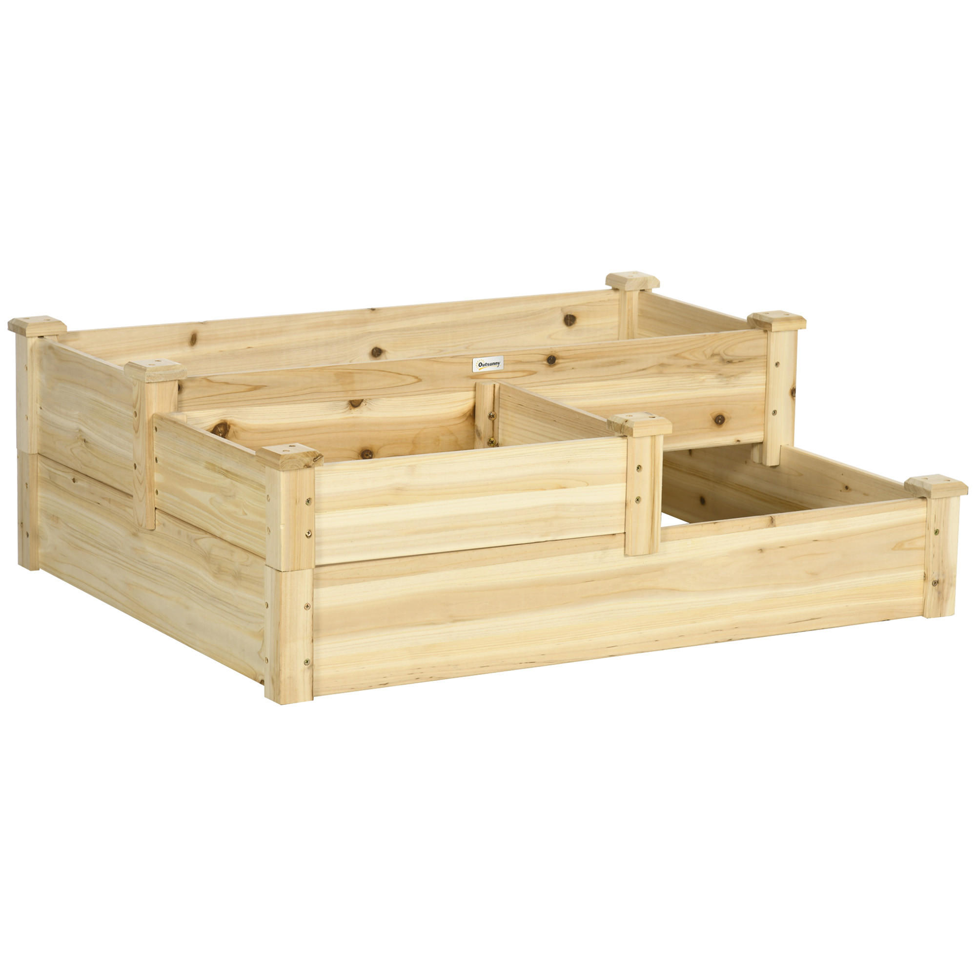 HOCHBEET, Tanne, Naturholz - Naturfarben, Holz (88/36/108cm) - Outsunny