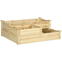 HOCHBEET, Tanne, Naturholz - Naturfarben, Holz (88/36/108cm) - Outsunny