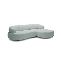 ECKSOFA Wesper S – Eckcouch mit Elektrischer Sitzverstellung, L-förmig, Freistehend, Relaxfunktion, 183x284x79 cm – Rechte, Minze - Hellgrün, Holz/Textil (284/113cm) - DomoHome