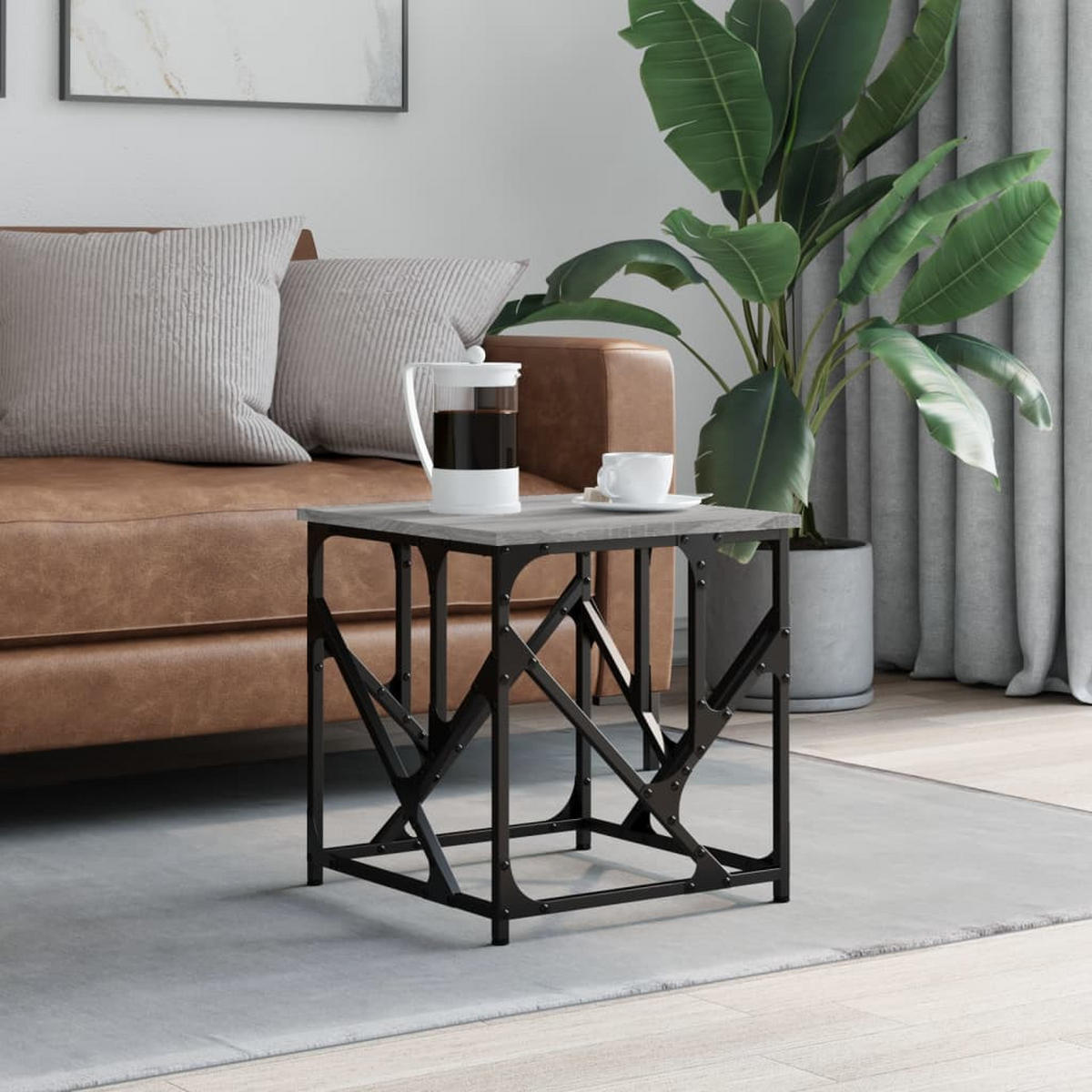 COUCHTISCH Grau Sonoma 45x45x47,5 cm Holzwerkstoff - Grau, Holzwerkstoff (45/45/47.5cm) - furnicato