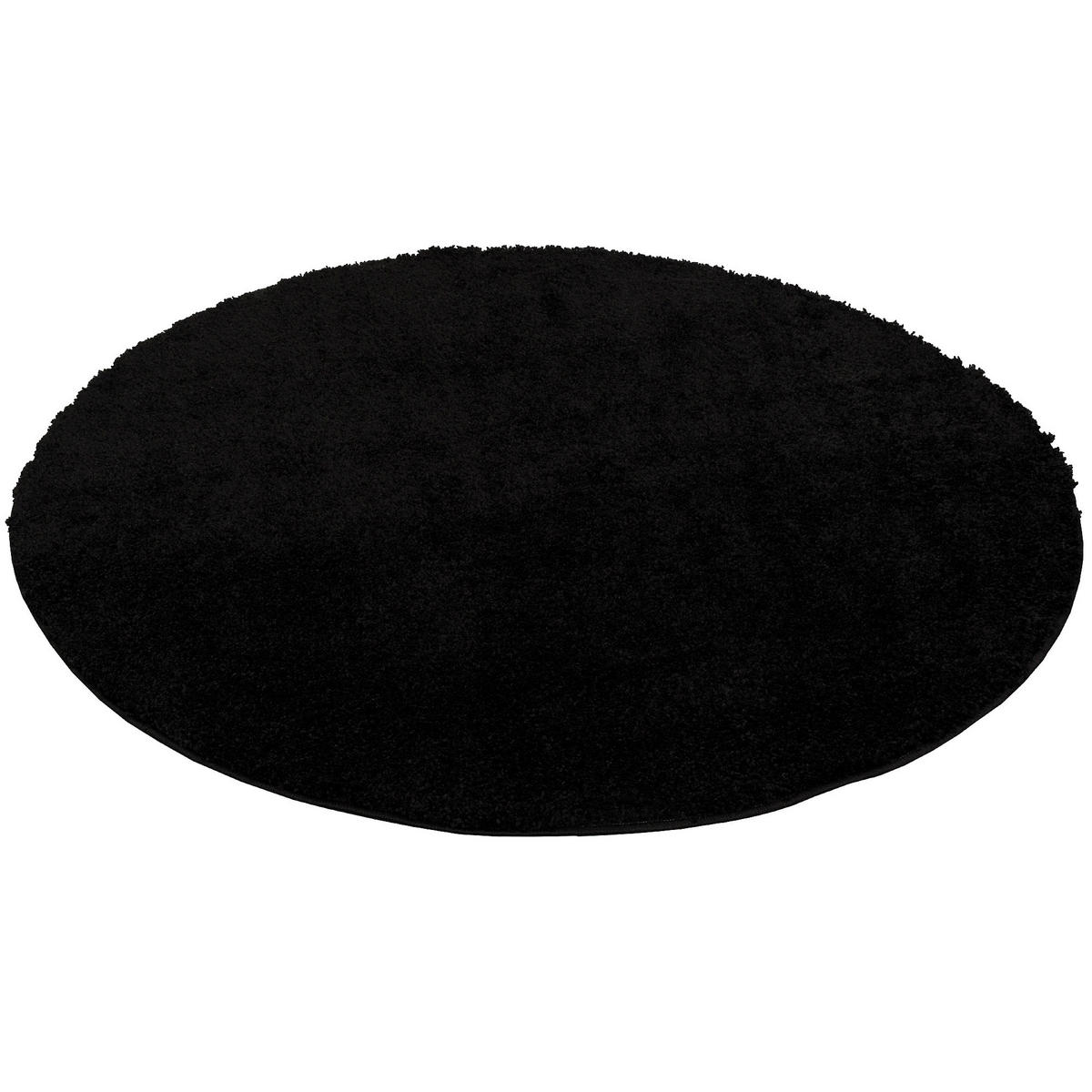 HOCHFLOR LANGFLOR TEPPICH ALOHA RUND - Schwarz, Textil (80/80cm) - Pergamon