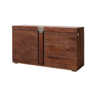 SIDEBOARD Mango 135x45x75 braun lackiert Amsterdam #28 - Braun, Holz (135/75/45cm) - Massivmoebel24