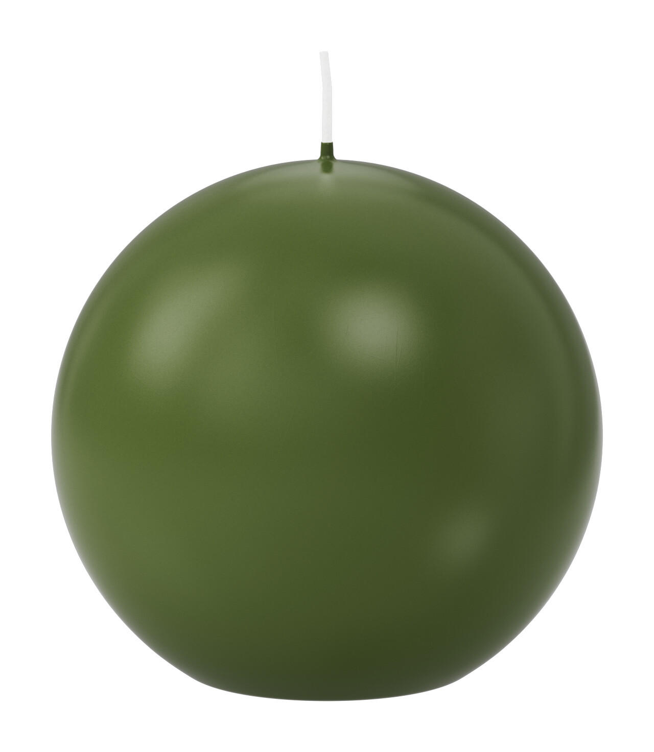 KUGELKERZEN Olive Ø 100 mm, 6 Stück - Olivgrün, Paraffin (10/10/10cm) - Wiedemann Kerzen
