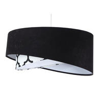 HÄNGELEUCHTE Schwarz 50/23 cm - Weiß, Kunststoff (50/1.3/23cm) - ONZENO