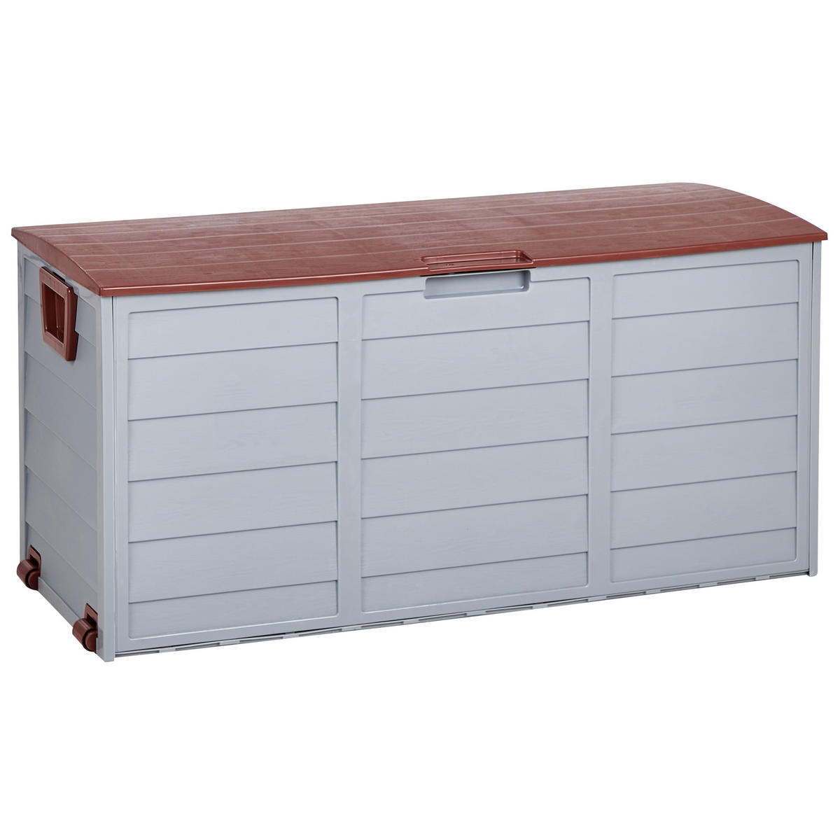 AUFBEWAHRUNGSBOX Grau Locarno - Braun/Grau, Kunststoff (112/53/50cm) - Beliani
