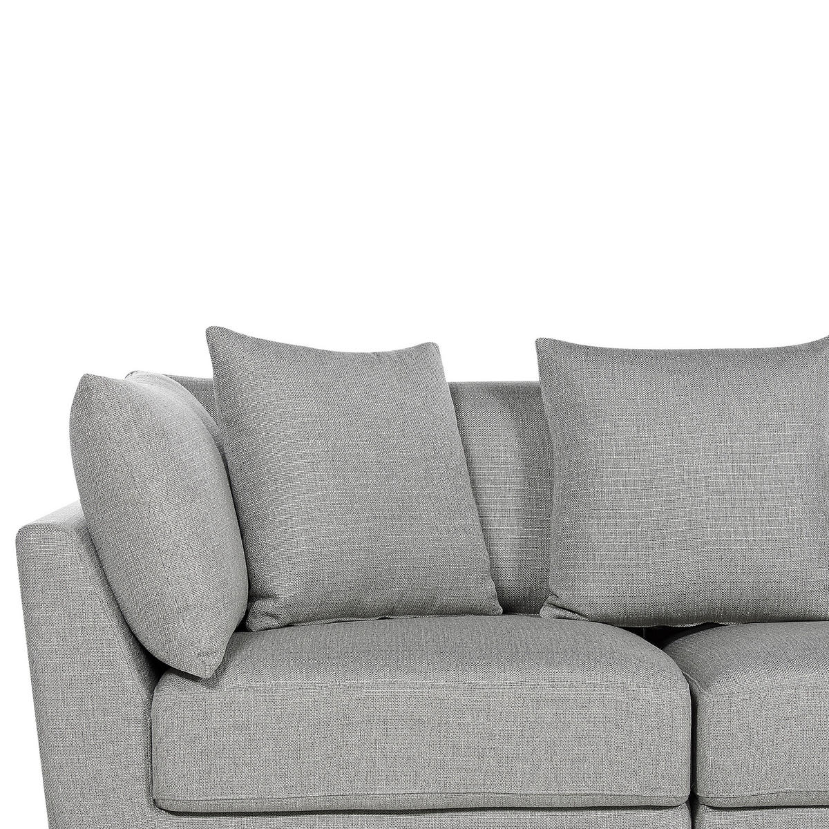 3-SITZER-SOFA hellgrau Sigtuna - Grau, Textil (300/86/102cm) - Beliani