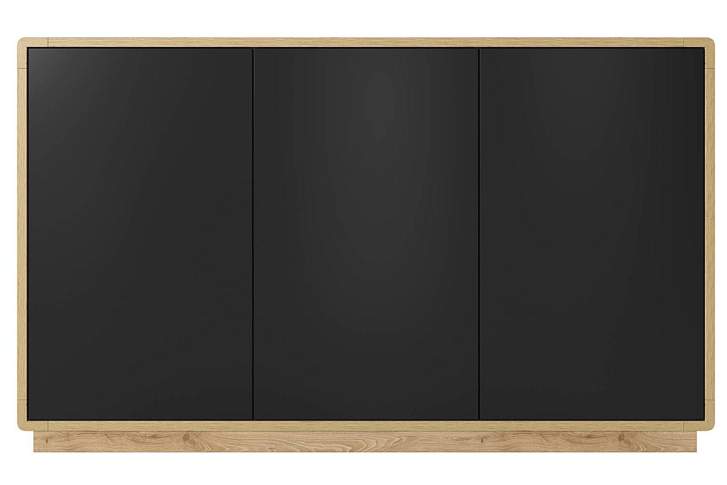 KOMMODE Aston Taurus Eiche / schwarz 160 / 40 / 74cm - Schwarz/Braun, Holzwerkstoff (160/74/40cm) - Feldmann-Wohnen
