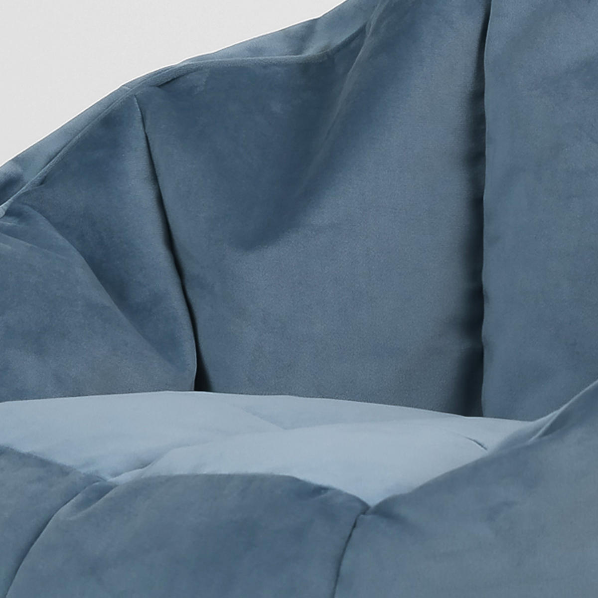 SITZSACK-SESSEL Sirena mit Hocker - Hellblau, Textil (77/64/64cm) - icon