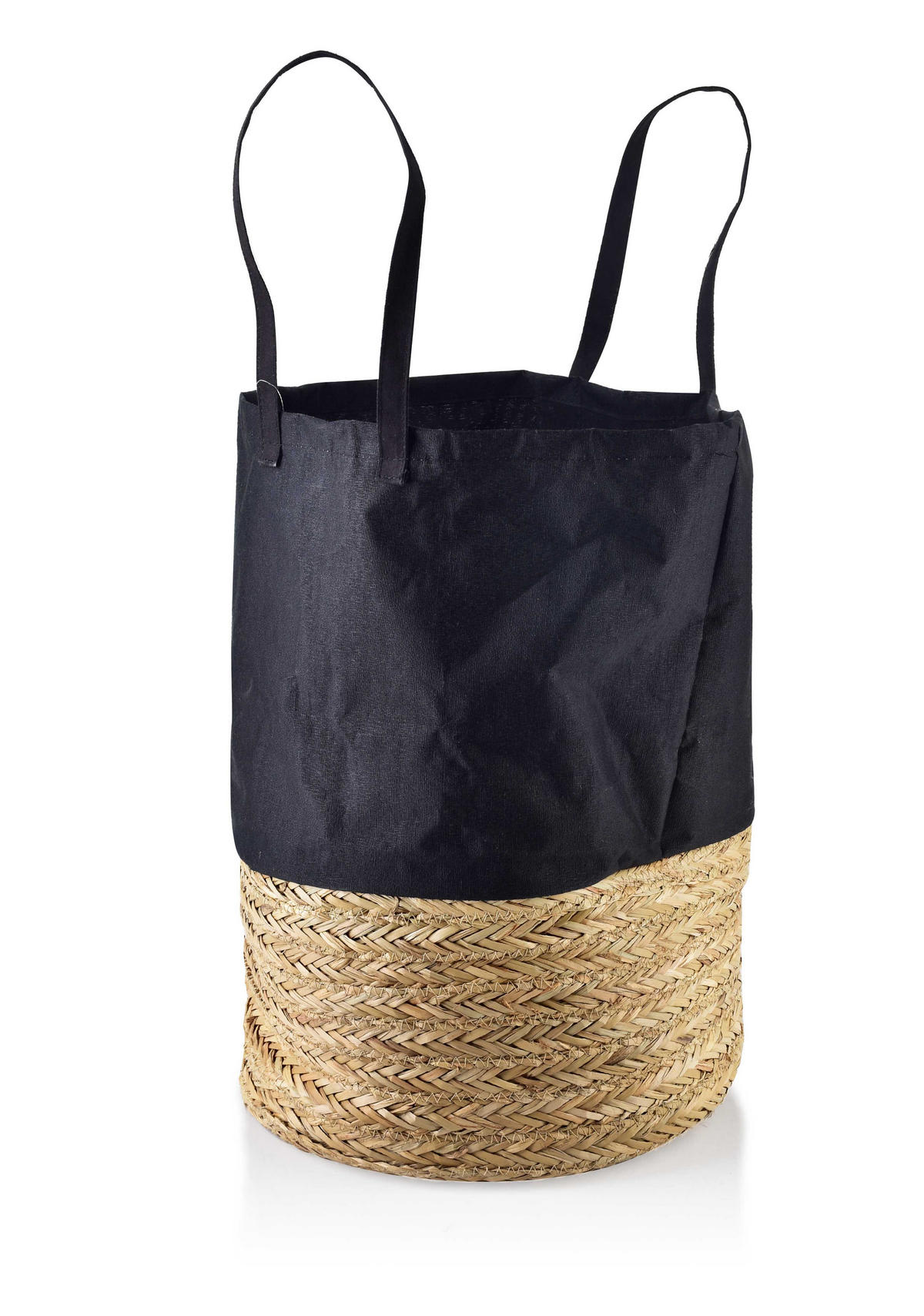 KORB Fort schwarz 40/40/50cm Seegras - Schwarz, Kunststoff (40/50/40cm) - Mondex