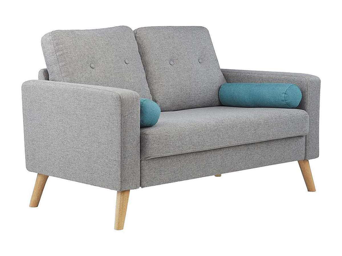 SOFA - 2 Personen - stoff - grau Tatum - Grau, Textil (130/83/81cm) - Vente-Unique