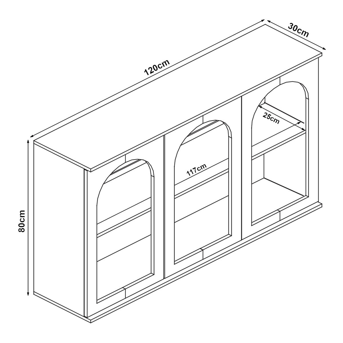 PŘÍSTĚNNÝ STOLEK Trorhun - šedá, kompozitní dřevo (30/80/120cm) - [en.casa]