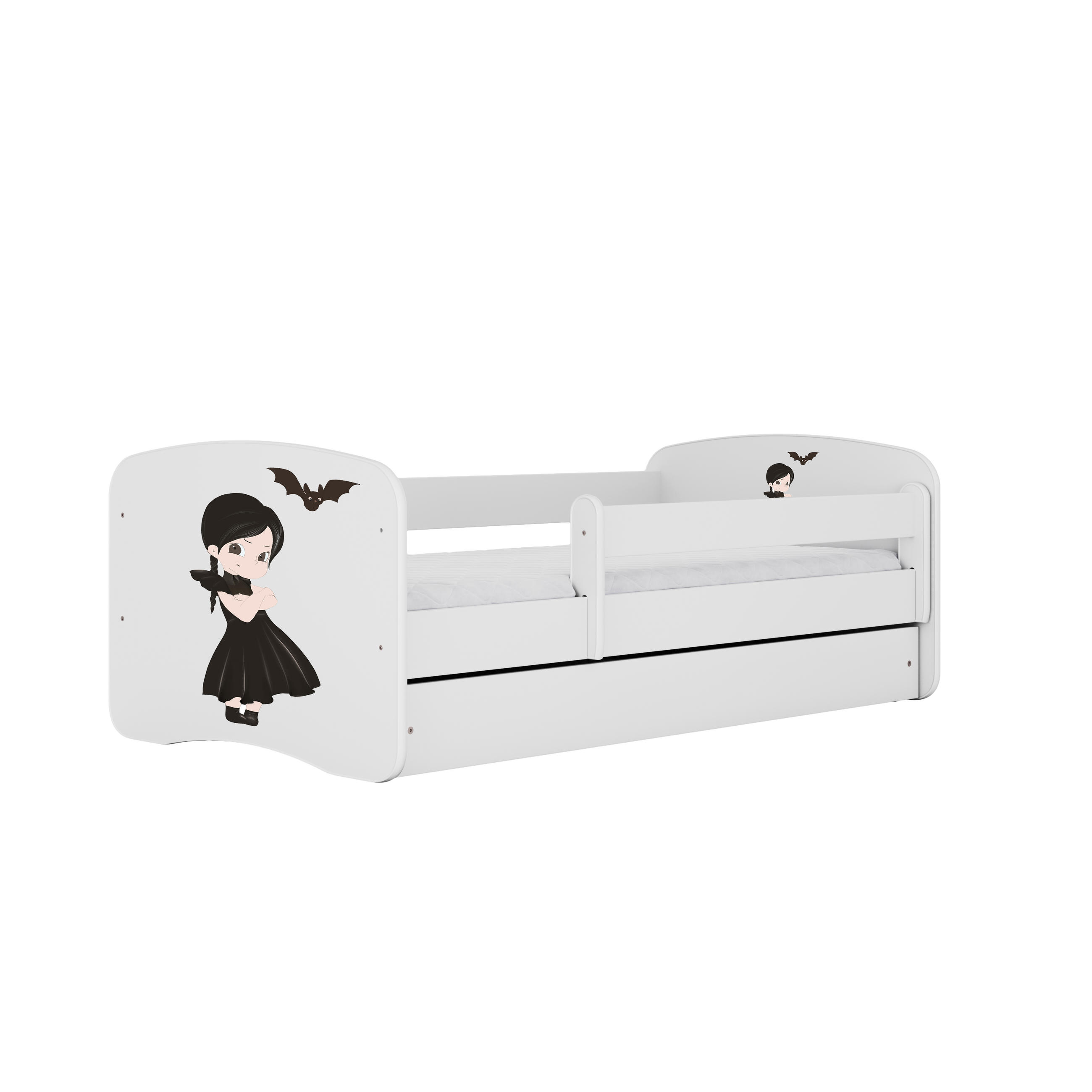 KINDERBETT Wednesday mit Schublade 180/80 90/61/184 - Weiß, Holzwerkstoff (80/180cm) - RAUMHIRSCH FURNITURE
