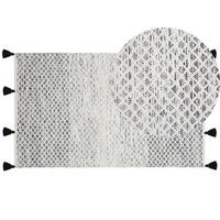 TEPPICH geflochten Gemlik 150/80 cm - Schwarz, Textil (80/150cm) - Beliani
