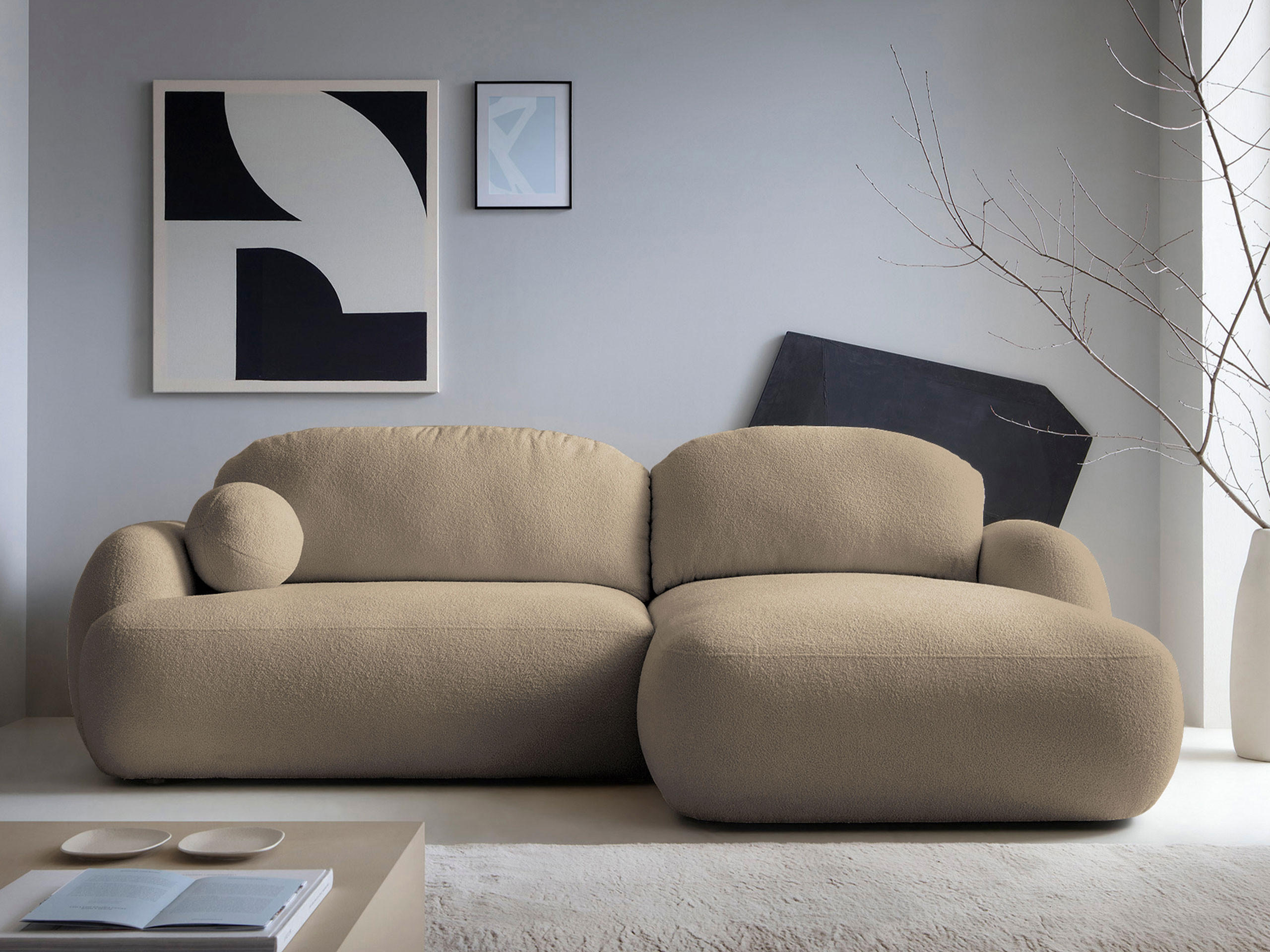 ECKSOFA Mayo, Seite: Rechts - Schwarz/Braun, Holz/Kunststoff (275/175cm) - MIRJAN24