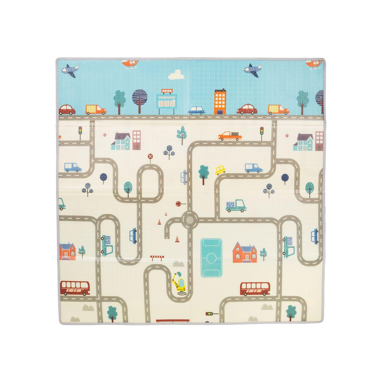 SPIELMATTE DKZ181 grau 178 x 178 cm, faltbar, wasserdicht, leicht zu reinigen, ab 12 Monaten - Grau, Kunststoff (178/1/178cm) - Chipolino