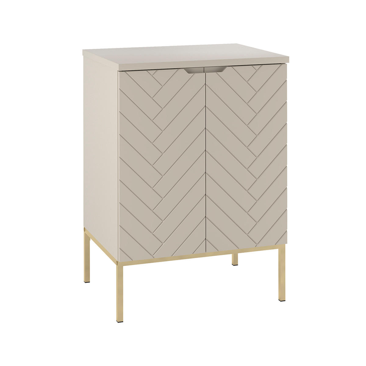 WASCHTISCHUNTERSCHRANK 60.6cm Daria Kaschmir - Beige, Holzwerkstoff (60.6/84.2/45.8cm) - Petits-meubles