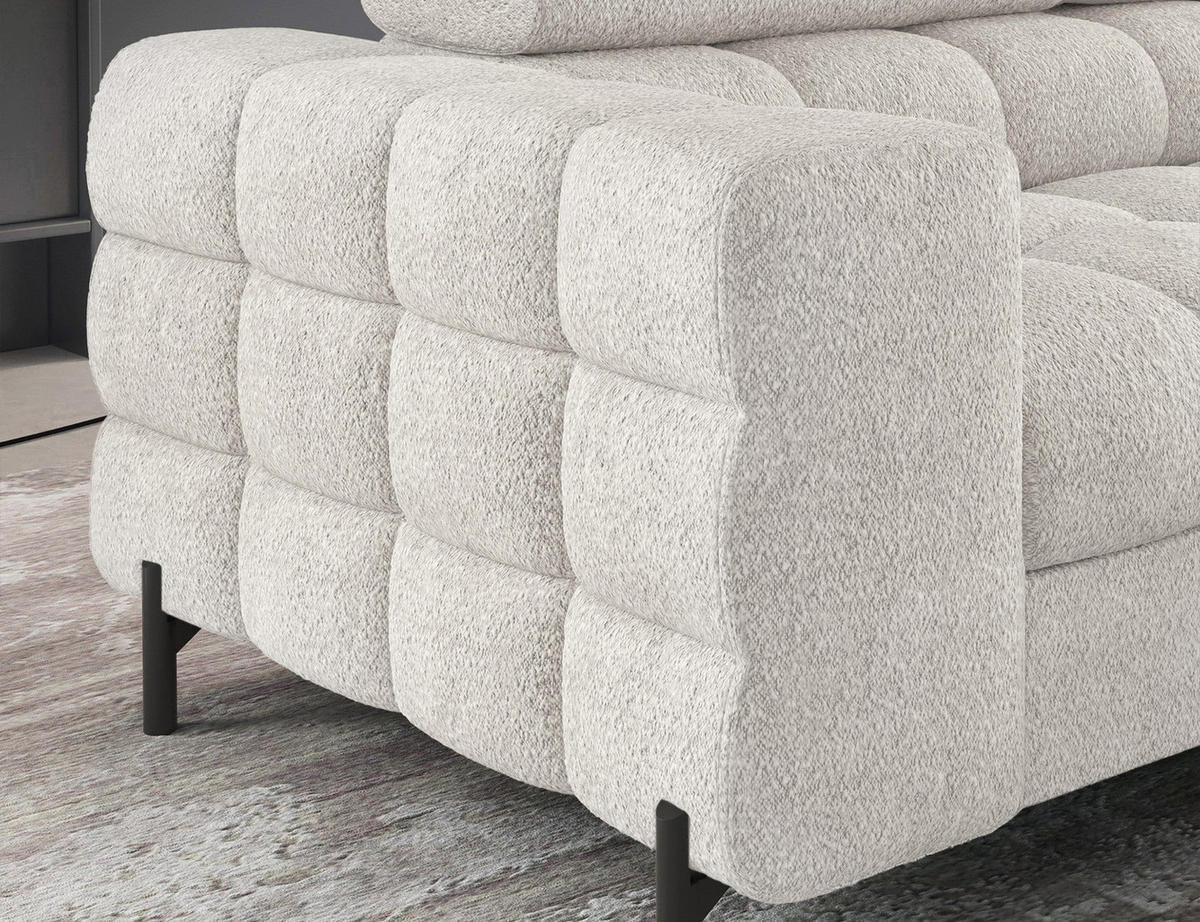 WOHNLANDSCHAFT FERUCCE Ecksofa L-Form – Polsterecke mit Schlaffunktion, Bettkasten & verstellbaren Kopfstützen 276 cm - Weiß, Kunststoff (276/200cm) - Wohnideebilder
