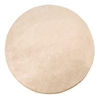 TEPPICH Hochflor Unifarben schmutzabweisend Sand Rund 200D - Beige, Textil (200/200cm) - KADIMA DESIGN