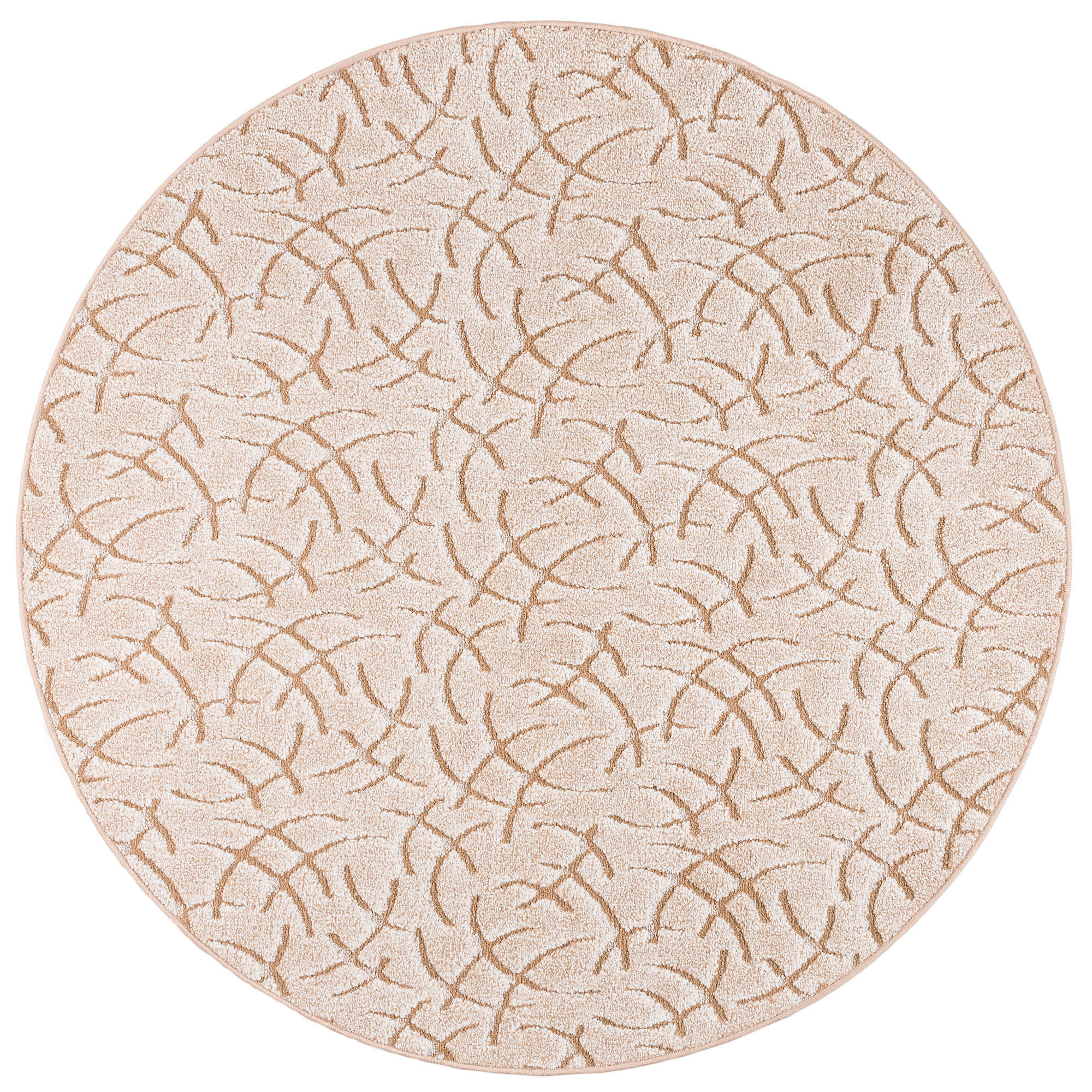 KONTURENSCHNITT HOCHFLOR TEPPICH FRIEDA RUND - Beige, Textil (160/160cm) - Snapstyle
