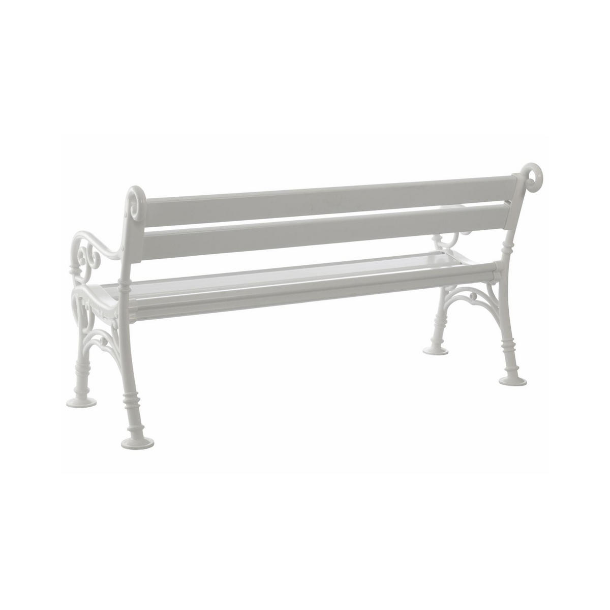 GARTENBANK Curacao 3 Sitzer Weiß 85 x 160 x 60 cm Witterungskunststoff & UV Beständiger Kunststoff - Weiß, Kunststoff (160/85/60cm) - PROREGAL