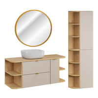 BADMÖBEL 120.4cm Azel 2er-Set Kaschmir - Beige, Holzwerkstoff (120.4/52/46cm) - Petits-meubles