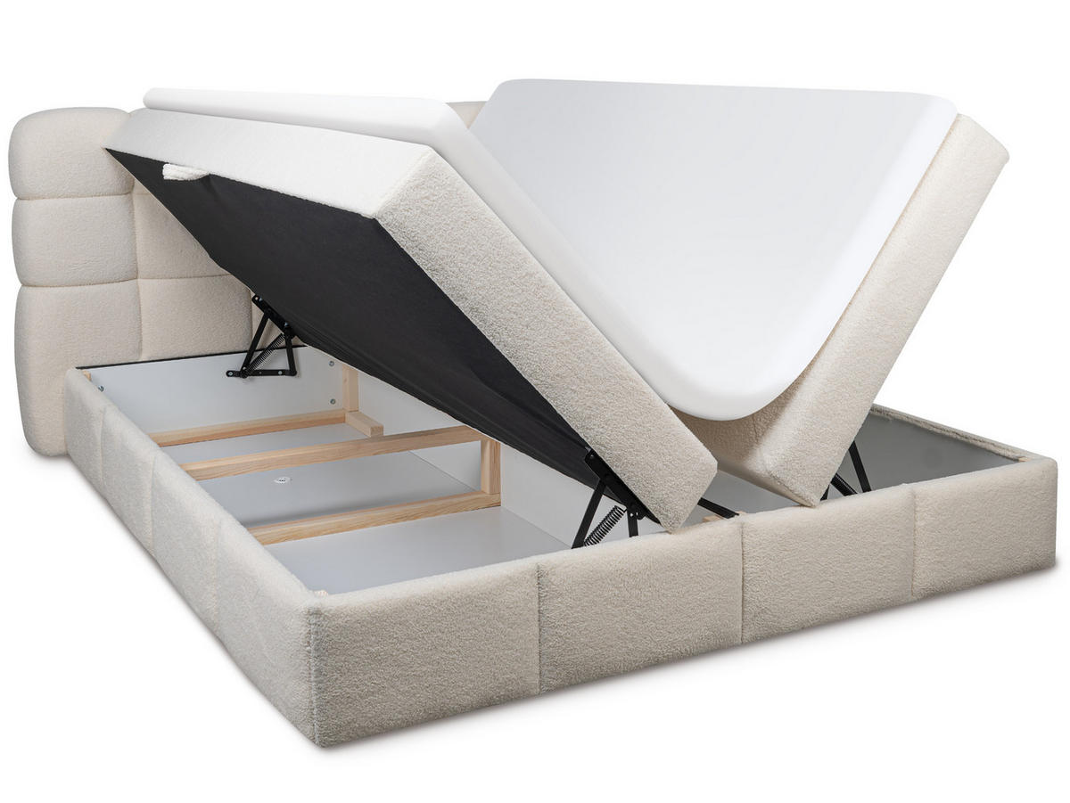 BOXBETT Mira hellbeige 180/200 cm Recharge Topper - Beige, Textil (180/200cm) - wonello