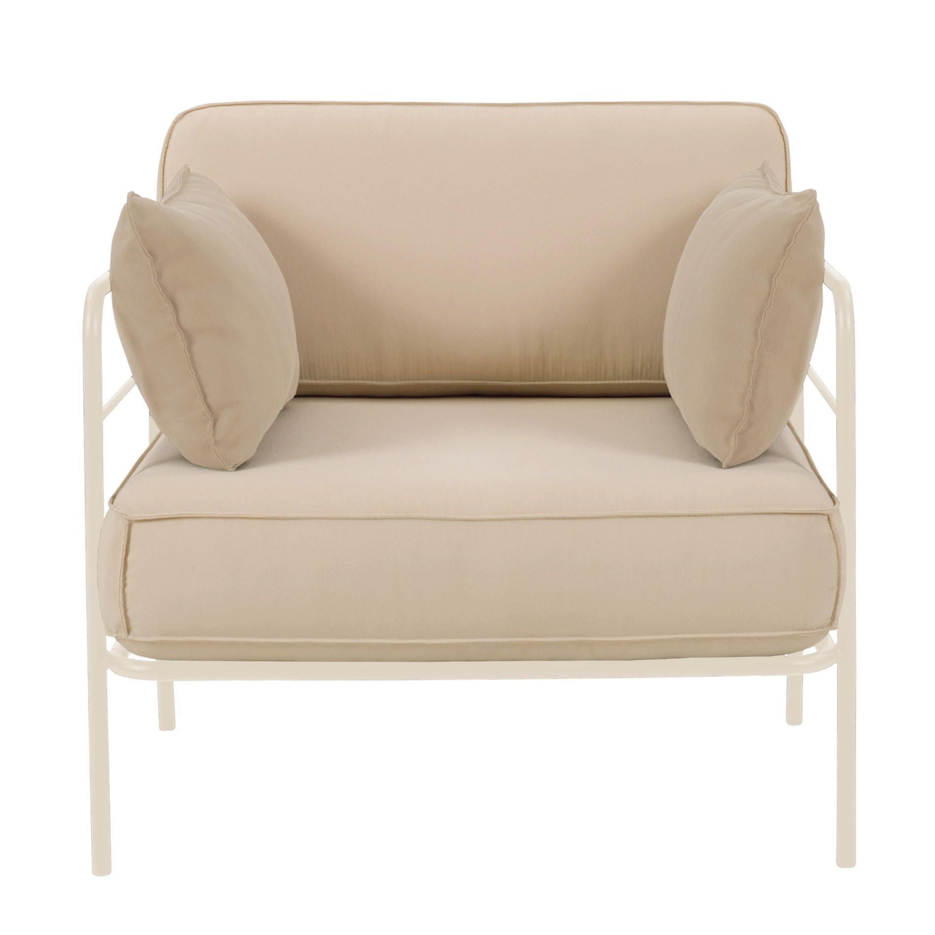 GARTENSTUHL Preggel Beige/Creme mit wasserabweisendem Stoff - Beige, Textil (80/80/79cm) - Selsey