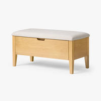 BANK Oslo 90 cm - Beige, Holz (90/42/41.7cm) - WOODEK