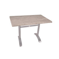 BISTROTISCH Ache 110x70cm Rechteckig Gestell Anthrazit Hellbraun Holz Cafétisch - Hellbraun, Holz (110/70/72cm) - DELUKE