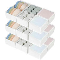 SCHUBLADEN Organizer 12-teiliges Set Weiß - Multicolor, Textil (15/9/30cm)