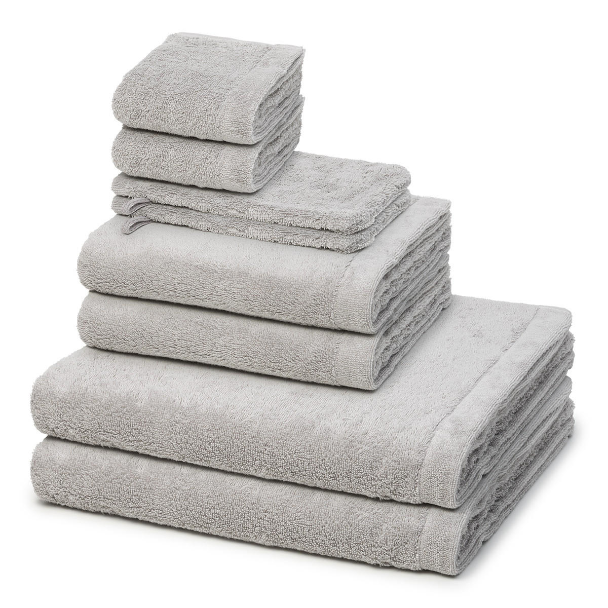 FROTTIERSET Lifestyle 8-teilig - Grau, Textil (50/100cm) - Cawoe