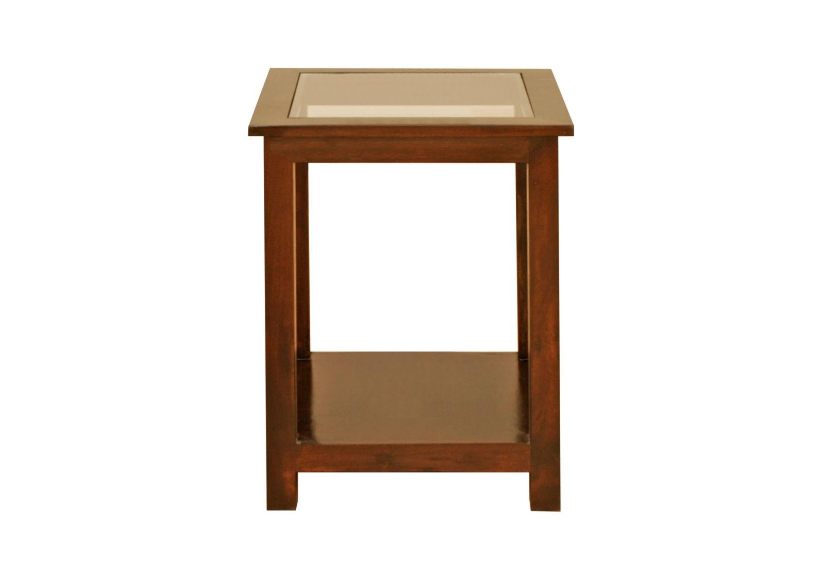 Massivmoebel24 Beistelltisch Dunkelbraun 45x60x45 cm