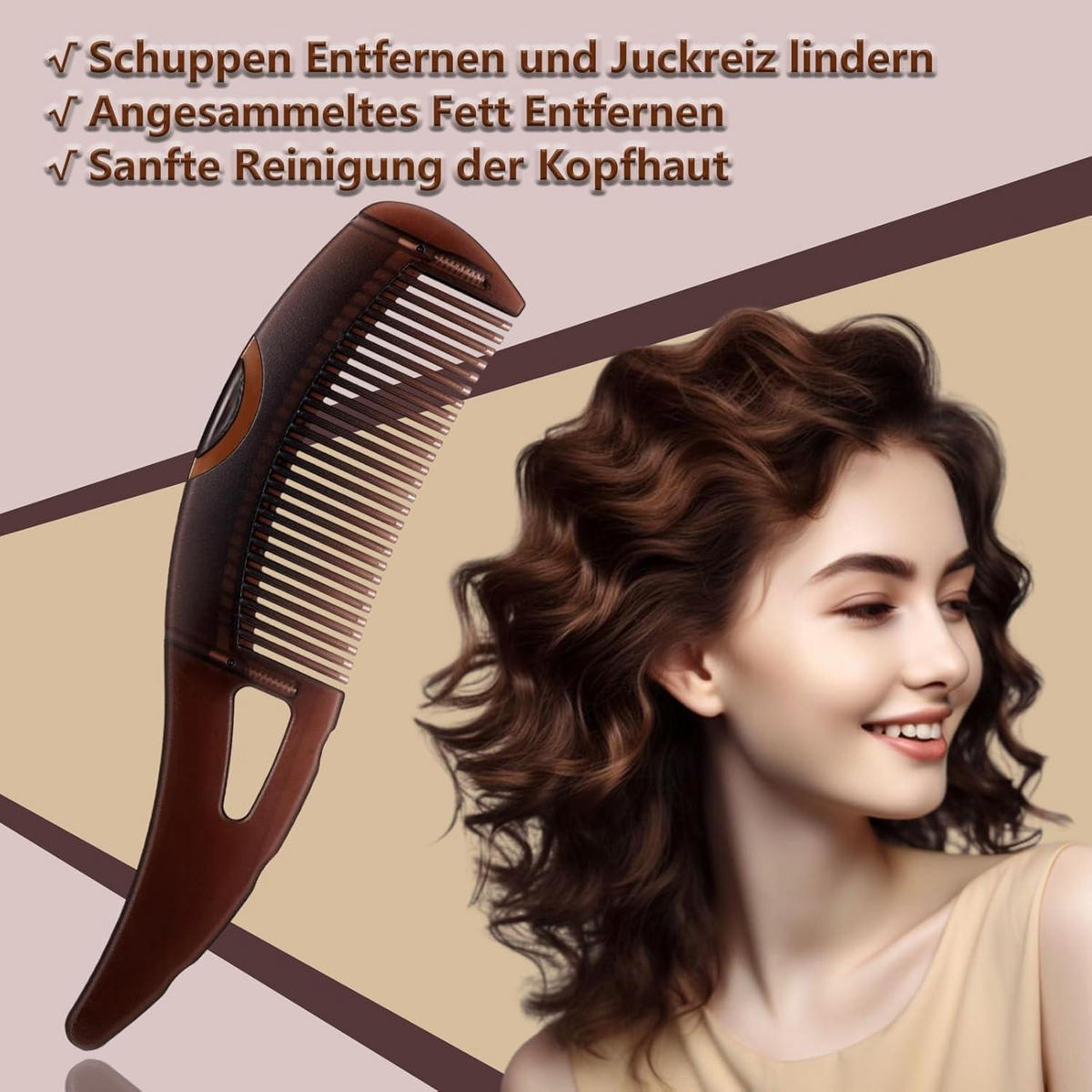 KÄMME 3-teiliges Set Edelstahl mit Silikongriff - Multicolor, Metall (12.6/1.5/21cm)