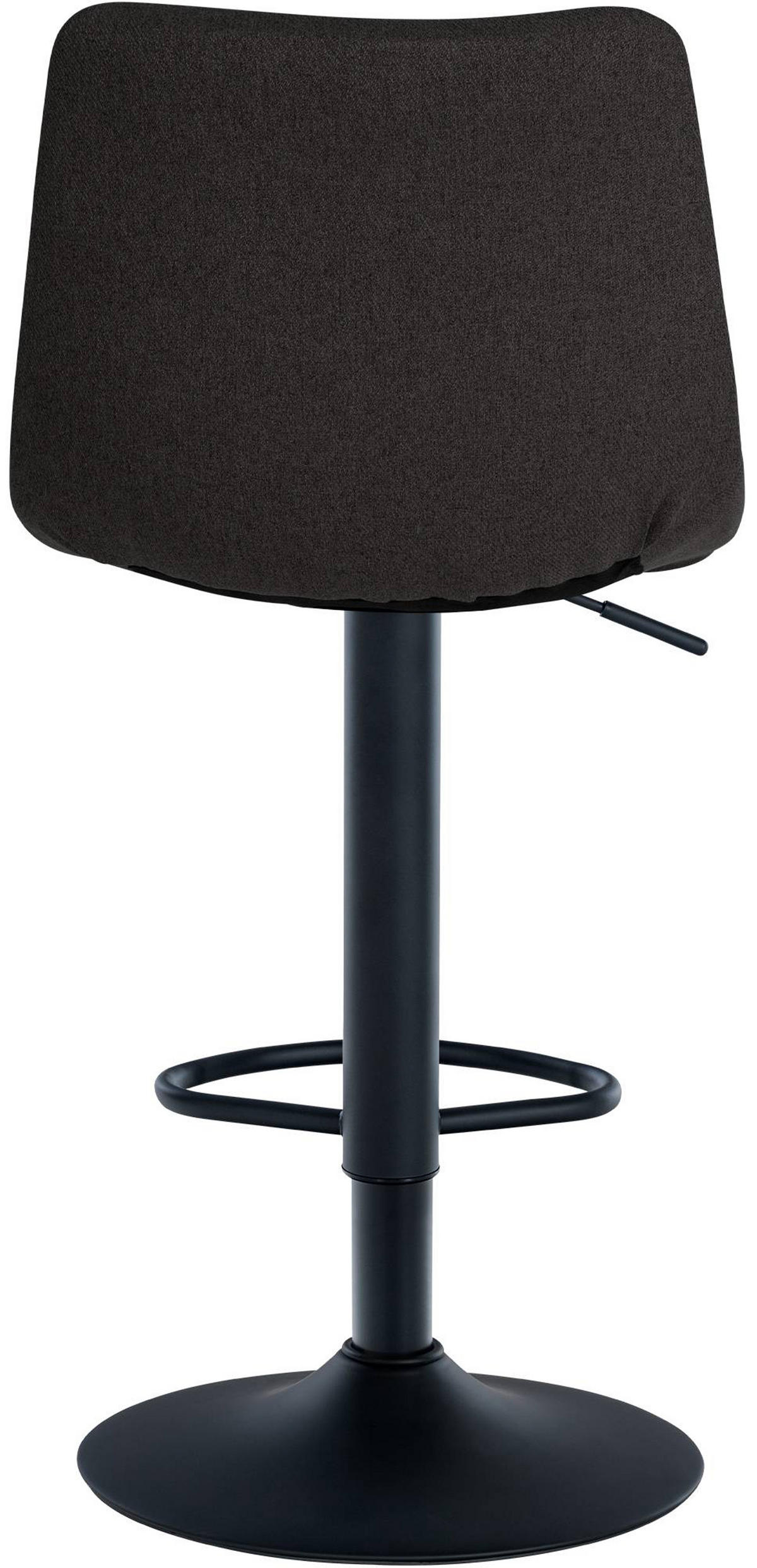 BARHOCKER James Stoff schwarz schwarz - Schwarz, Textil/Metall (43/108.5/46.5cm) - TPFLiving