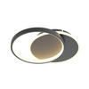 LED-DECKENLEUCHTE Gemini 41/30/6 cm - Schwarz, Metall (41/30/6cm) - Nettlife