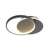 LED-DECKENLEUCHTE Gemini 41/30/6 cm - Schwarz, Metall (41/30/6cm) - Nettlife