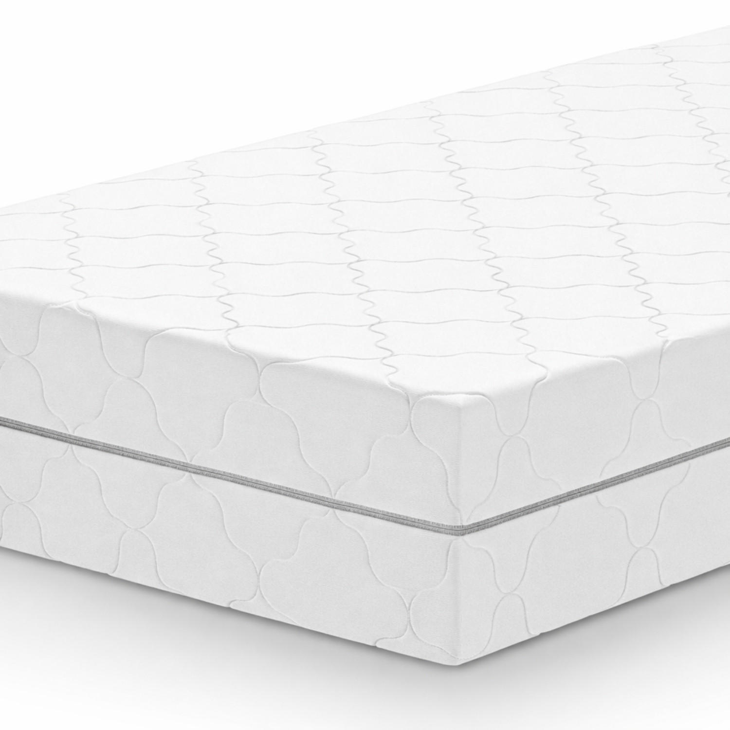 MATRATZE 140x190 mit Taschenfederkern 21 cm Höhe - H2 H3 - 7-Zonen - Weiß, Textil (140/190cm) - Schlaftroll