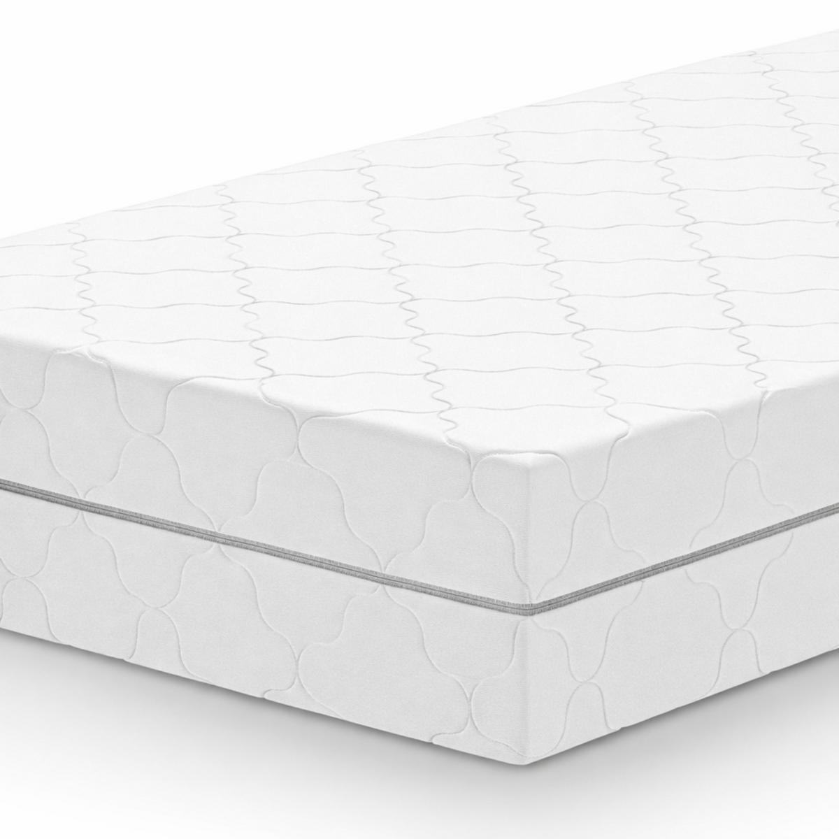 MATRATZE 80x200 mit Taschenfederkern 21 cm Höhe - H2 H3 - 7-Zonen - Weiß, Textil (80/200cm) - Schlaftroll