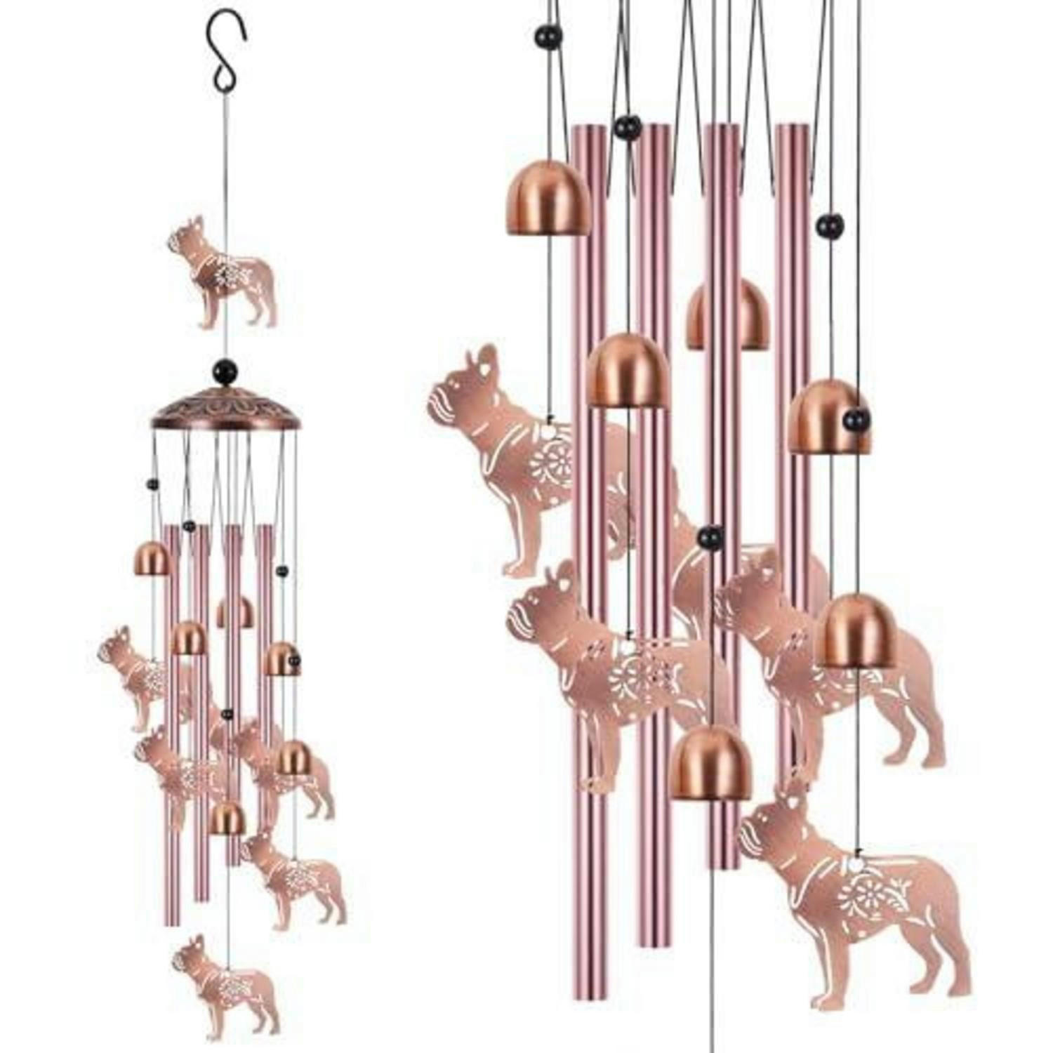 WINDSPIEL Französische Bulldogge Bronze-Look 87 cm - Bronzefarben, Metall (255.9/8/8cm)