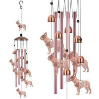 WINDSPIEL Französische Bulldogge Bronze-Look 87 cm - Bronzefarben, Metall (255.9/8/8cm)