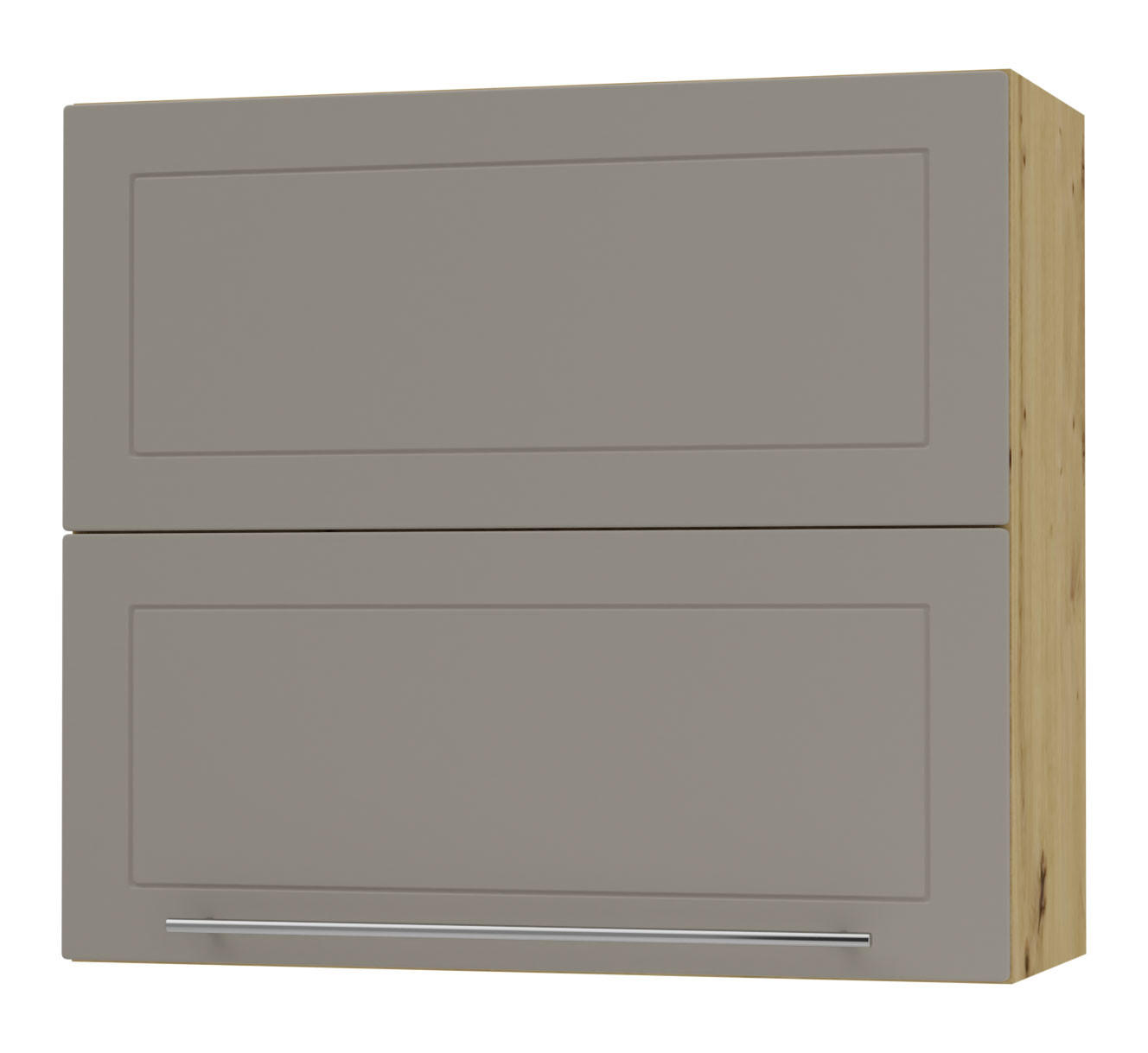 KÜCHENHÄNGESCHRANK Kvantum W8B/80 Beige Matt / Eiche Artisan Matt 80 / 32,5 / 72cm - Beige/Eiche Artisan, Holz/Holzwerkstoff (80/72/32.5cm) - Feldmann-Wohnen