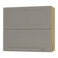 KÜCHENHÄNGESCHRANK Kvantum W8B/80 Beige Matt / Eiche Artisan Matt 80 / 32,5 / 72cm - Beige/Eiche Artisan, Holz/Holzwerkstoff (80/72/32.5cm) - Feldmann-Wohnen