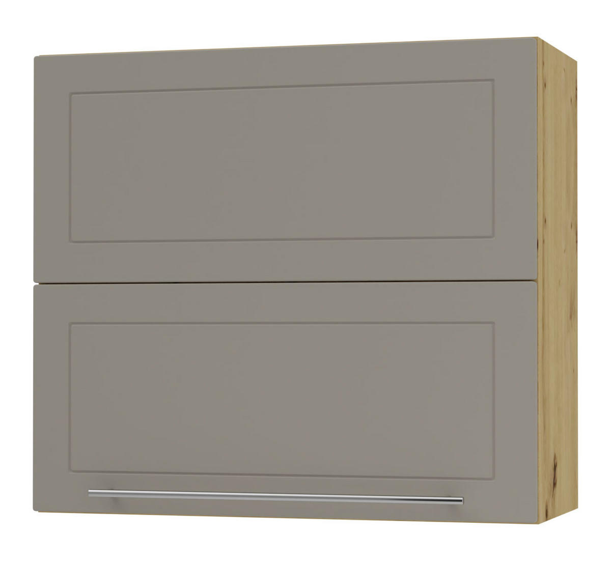 KÜCHENHÄNGESCHRANK Kvantum W8B/80 Beige Matt / Eiche Artisan Matt 80 / 32,5 / 72cm - Beige/Eiche Artisan, Holz/Holzwerkstoff (80/72/32.5cm) - Feldmann-Wohnen