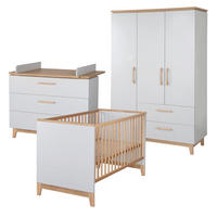 BABYZIMMER-SET Caro II, 3-teilig - Hellgrau, Holzwerkstoff (78/89/144cm) - Roba