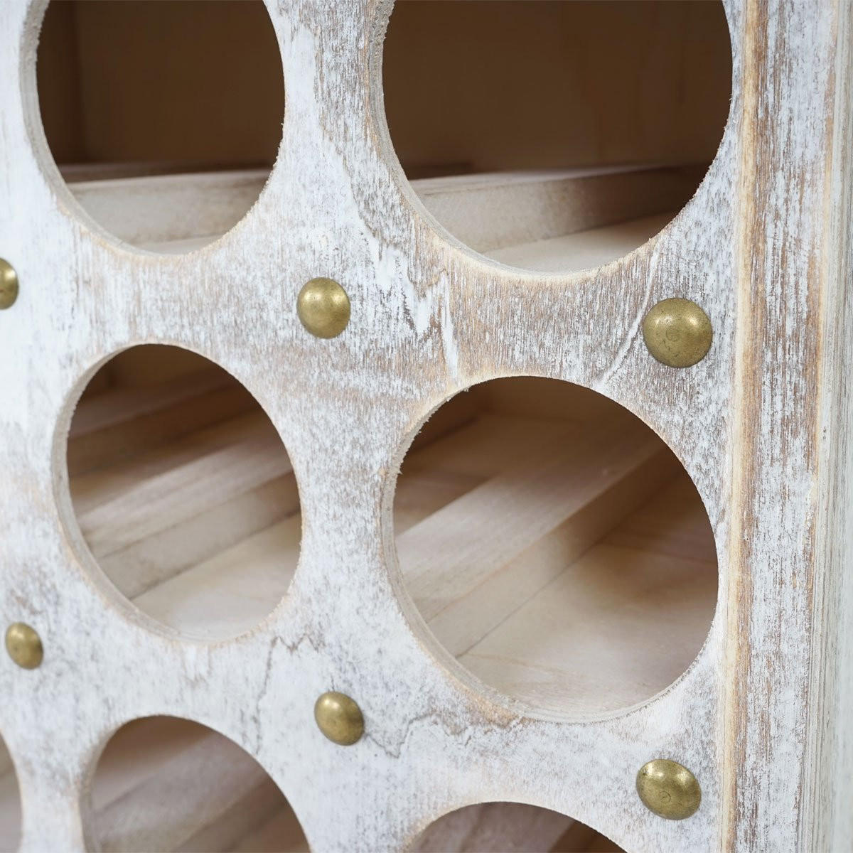 WEINREGAL Weiß - Weiß, Holz (48/76/31cm) - MCW