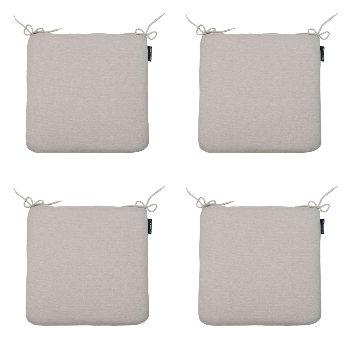 SITZKISSEN Neapel 40/40 cm 4er-Set - Taupe, Textil (40/4/40cm) - Madison