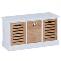 SITZBANK TRIENT - Weiß/Naturfarben, Holz (73/41/32cm) - CARO-Möbel