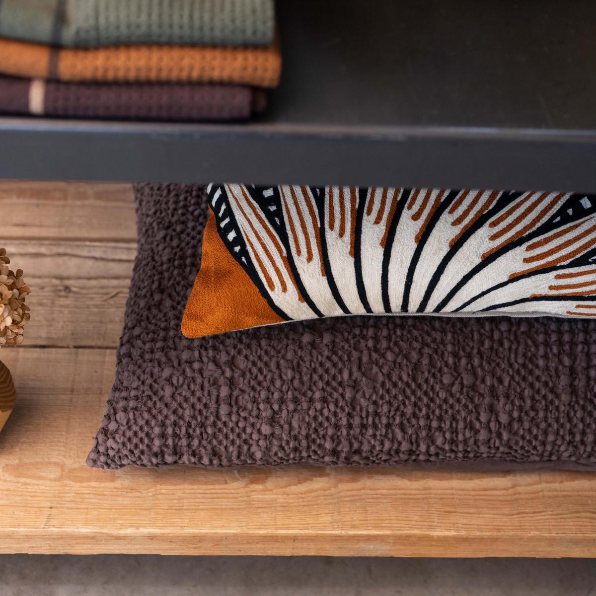 KISSEN Tana kaffee 40 x 65 cm - Braun, Textil (40/65cm) - Vivaraise