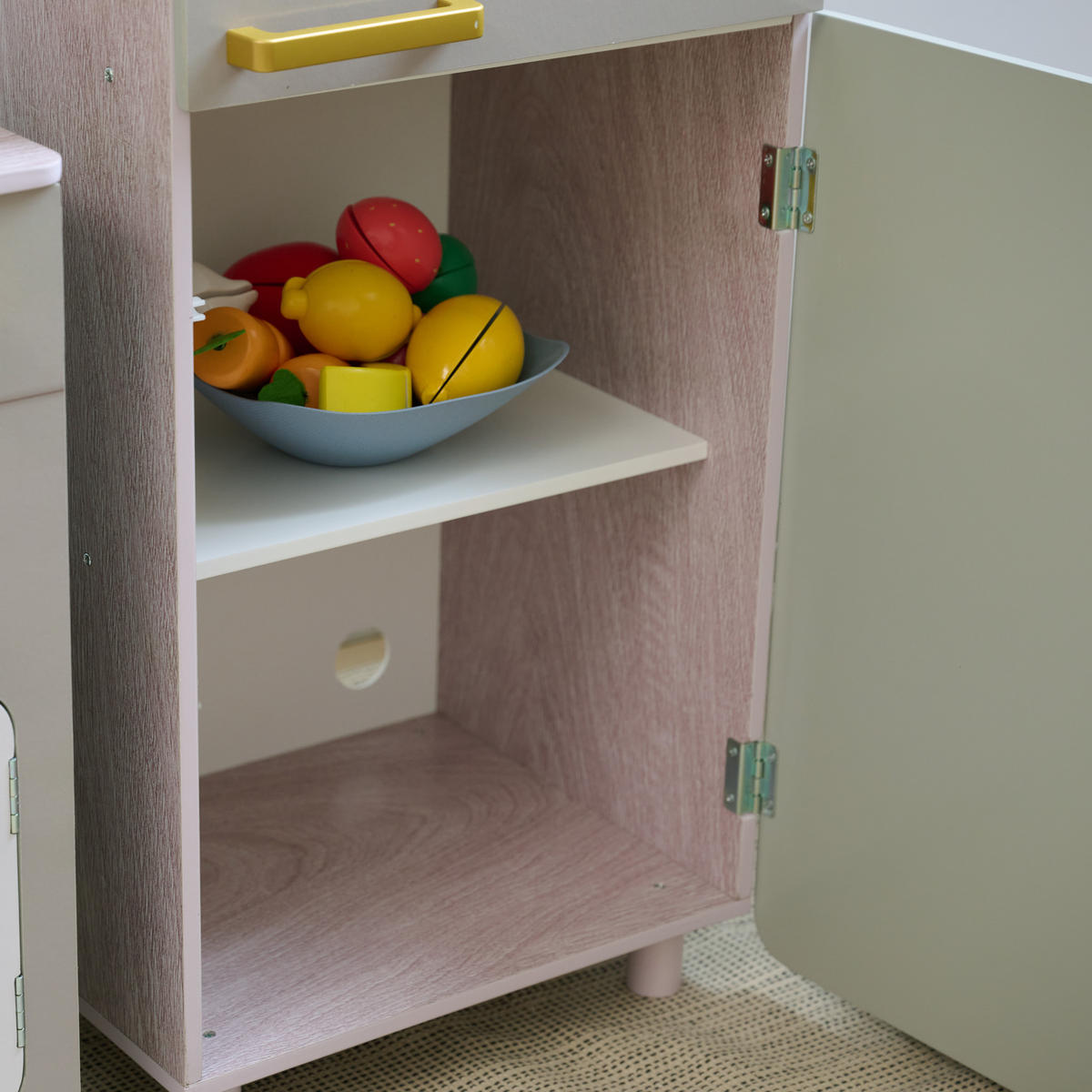 KINDERKUCHE Modulare Holz mit Kühlschrank, 92cm, Grun - Grün, Holzwerkstoff (104/30/92cm) - Teamson Kids